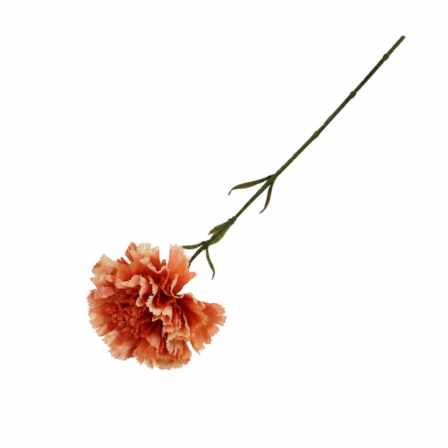 Kunstbloem anjer enkel 55cm peach