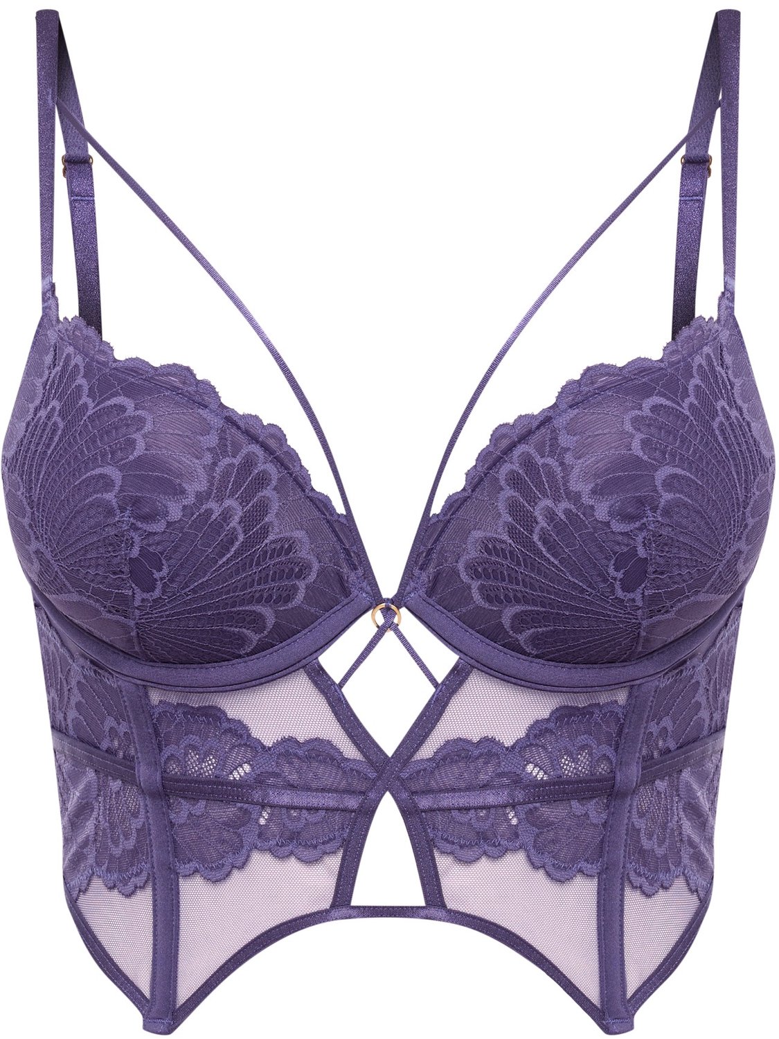 ESOTIQ Bari - Push-upbeha - Donkerblauw - Verlengd model - Kanten details