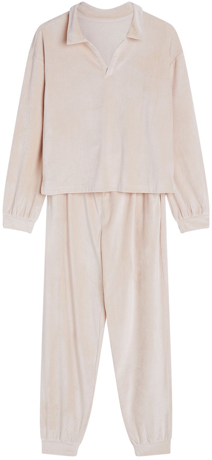 ESOTIQ Cora - Dameshuispak - Lichtbeige - Velours