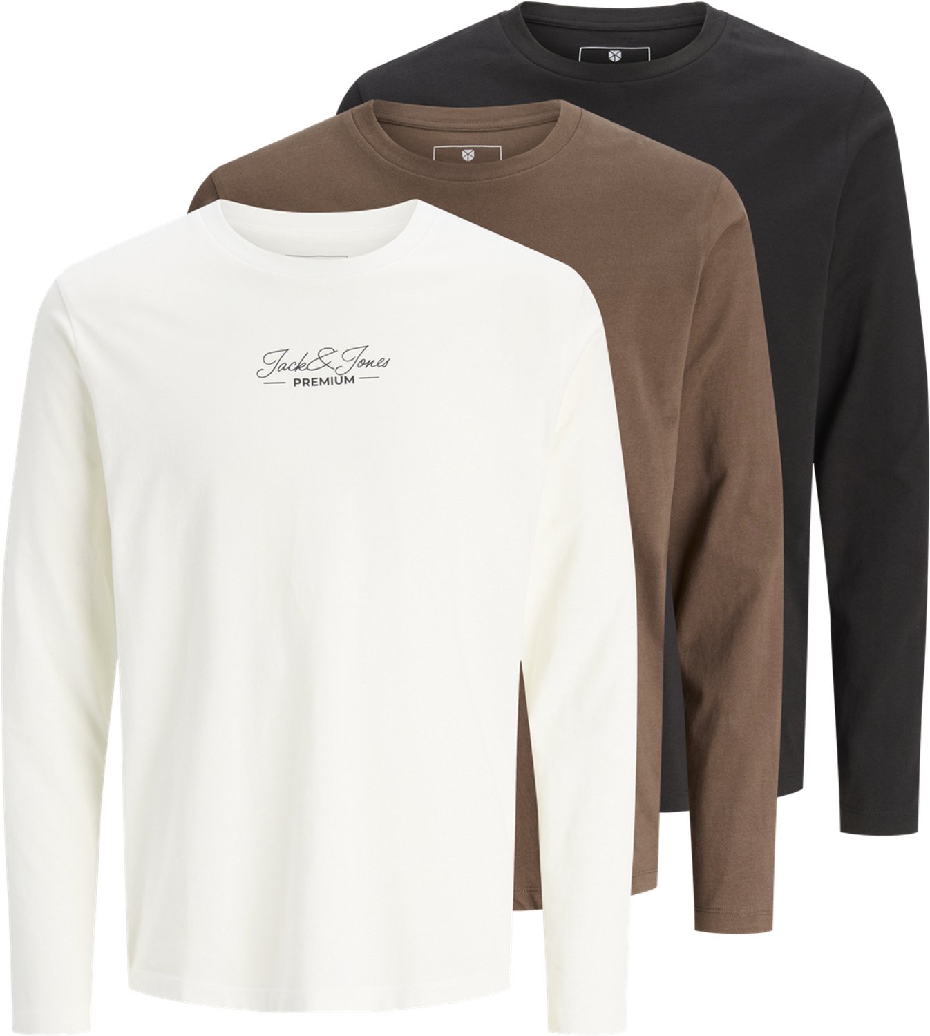 JACK&JONES - JPRBLALUCAS LS TEE 3PK MP Heren T-shirt
