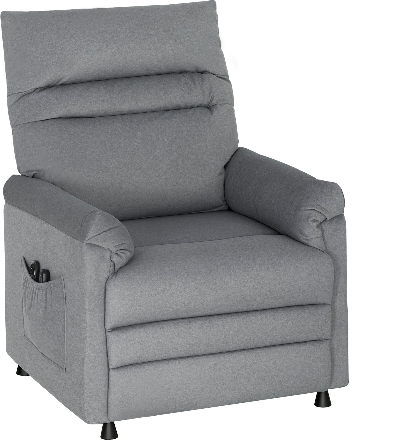 Homona Elektrische massagefauteuil met lendenverwarming - 150° verstelbaar met voetsteun en geheugenfunctie - 82 x 99 x 106 cm - Grijs