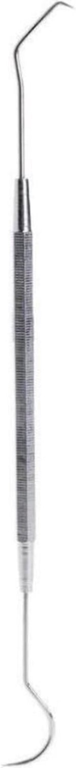 Levo® Tandartshaakje - Tandplak Haakje - Tandsteen Haakje - Zilver - 18cm x 4cm x 3cm