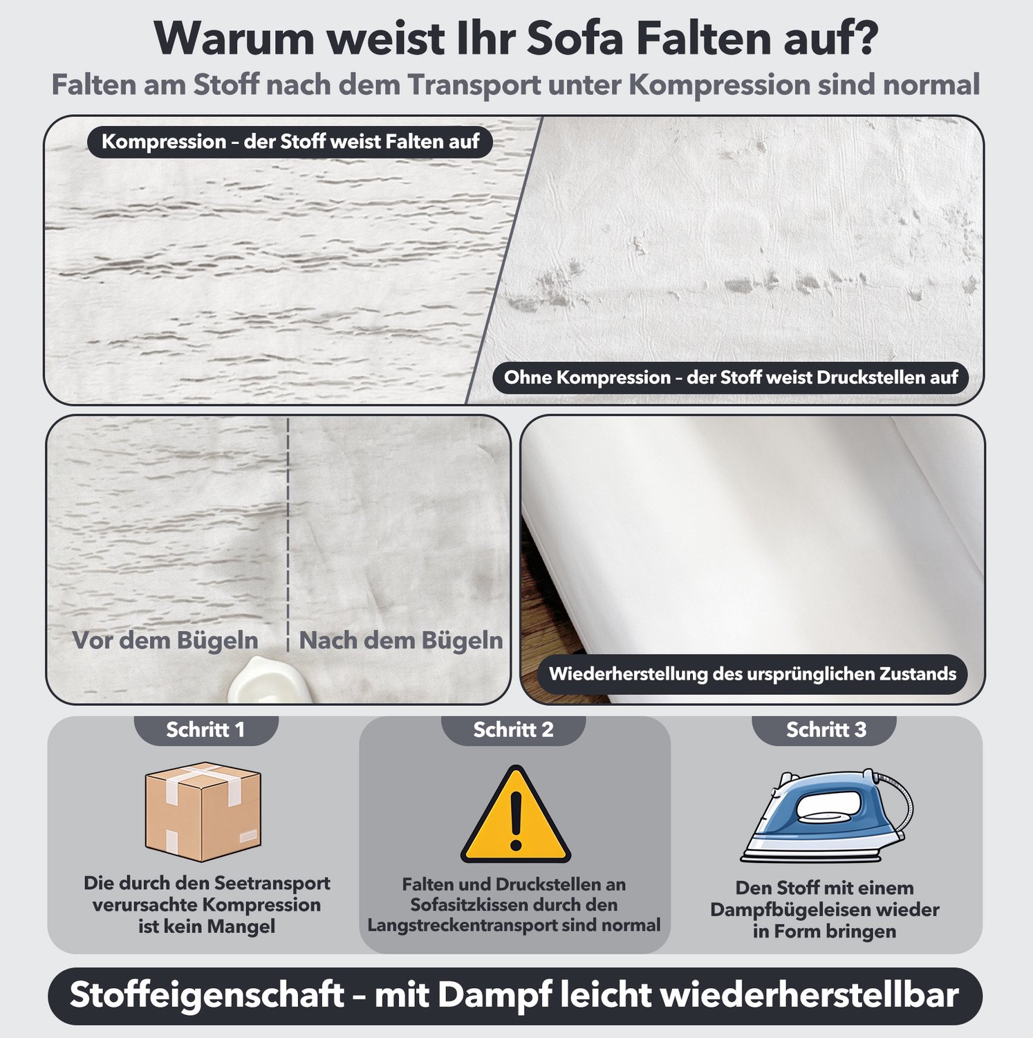 Wishdor 2-zits slaapbank - 3-in-1 uitschuifbaar - Met slaapfunctie, zijvakken en 2 kussens - Zacht zitcomfort - Woonkamer slaapkamer - Chenille - Grijs - 166 x 84 x 90 cm