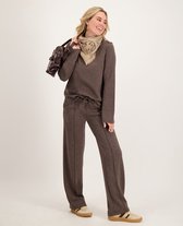 Je m'appelle Dames Broek Straight fit Met stretch - Bruin - Maat M