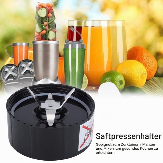 Vervangend Mixermes - Cross en Flat Blade met siliconen afdichtringen - Geschikt voor 250W blenders en sapcentrifuges — afbeelding 2