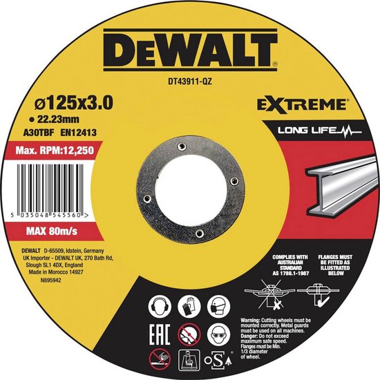 DEWALT Extreme Metal doorslijpschijf DT43911-QZ thumbnail 2