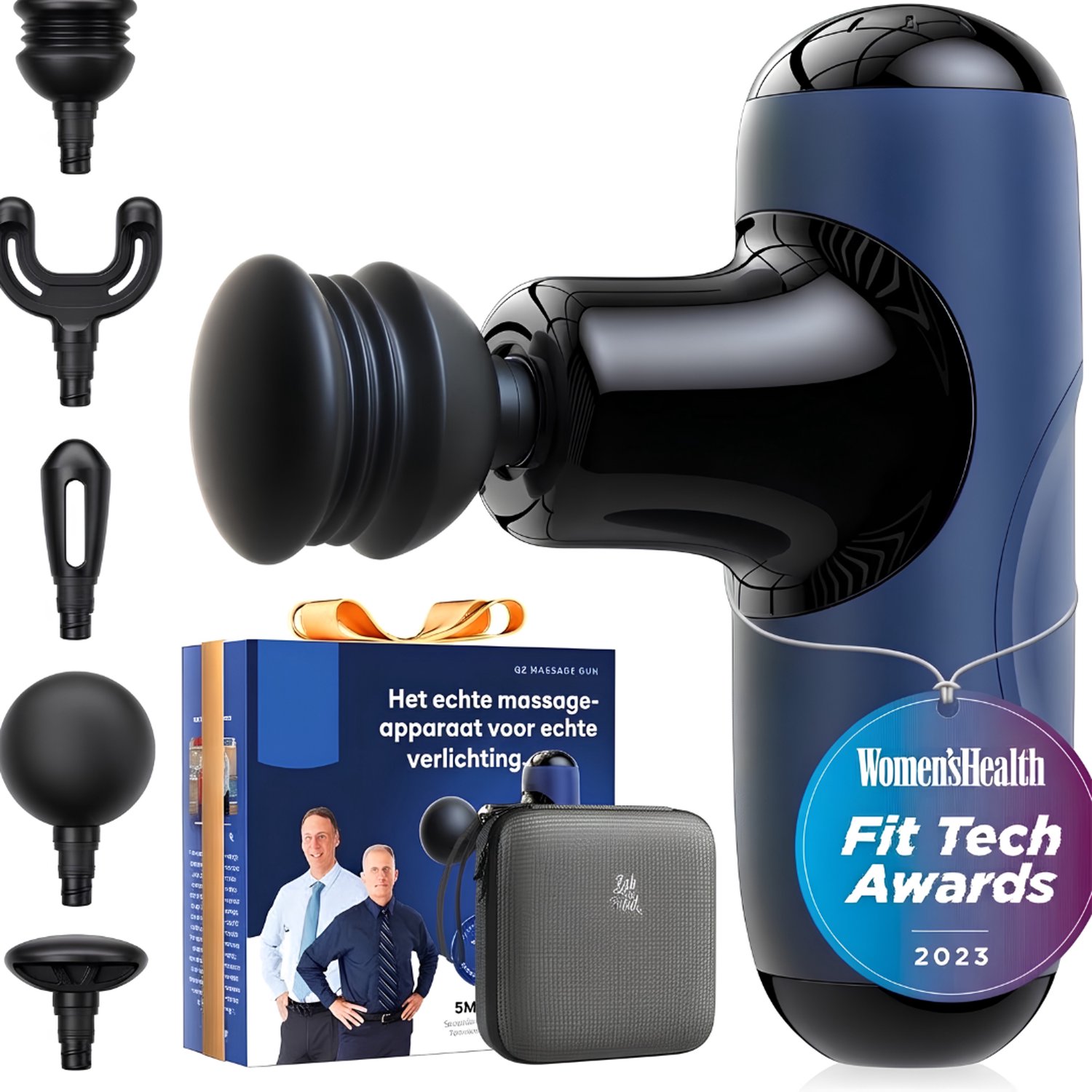 KLS® Massage Gun - Massage Gun Mini - Massage Pistool - Zwart - 15cm x 12cm x 4cm