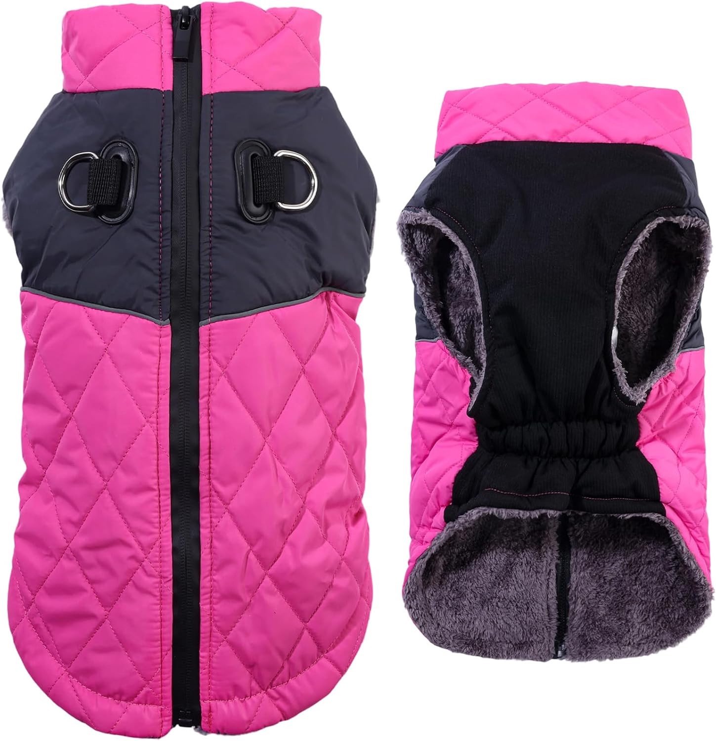 Warme Fleece Hondenjassen voor Kleine Honden, Waterdichte Puppy Jas voor Koude Winter, Roze XS, Ideaal voor Bescherming en Comfort