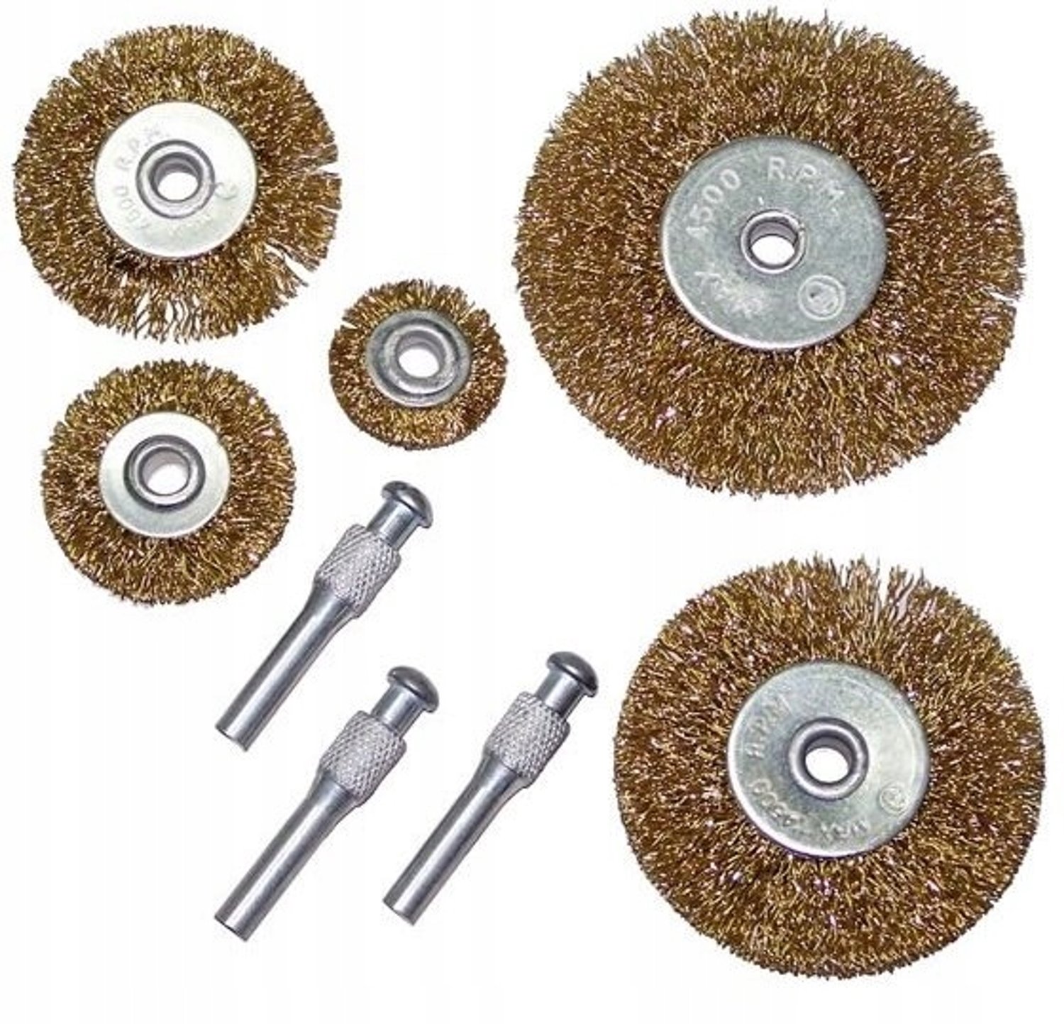 Set van 5 metalen borstels voor boormachine, 6mm schacht