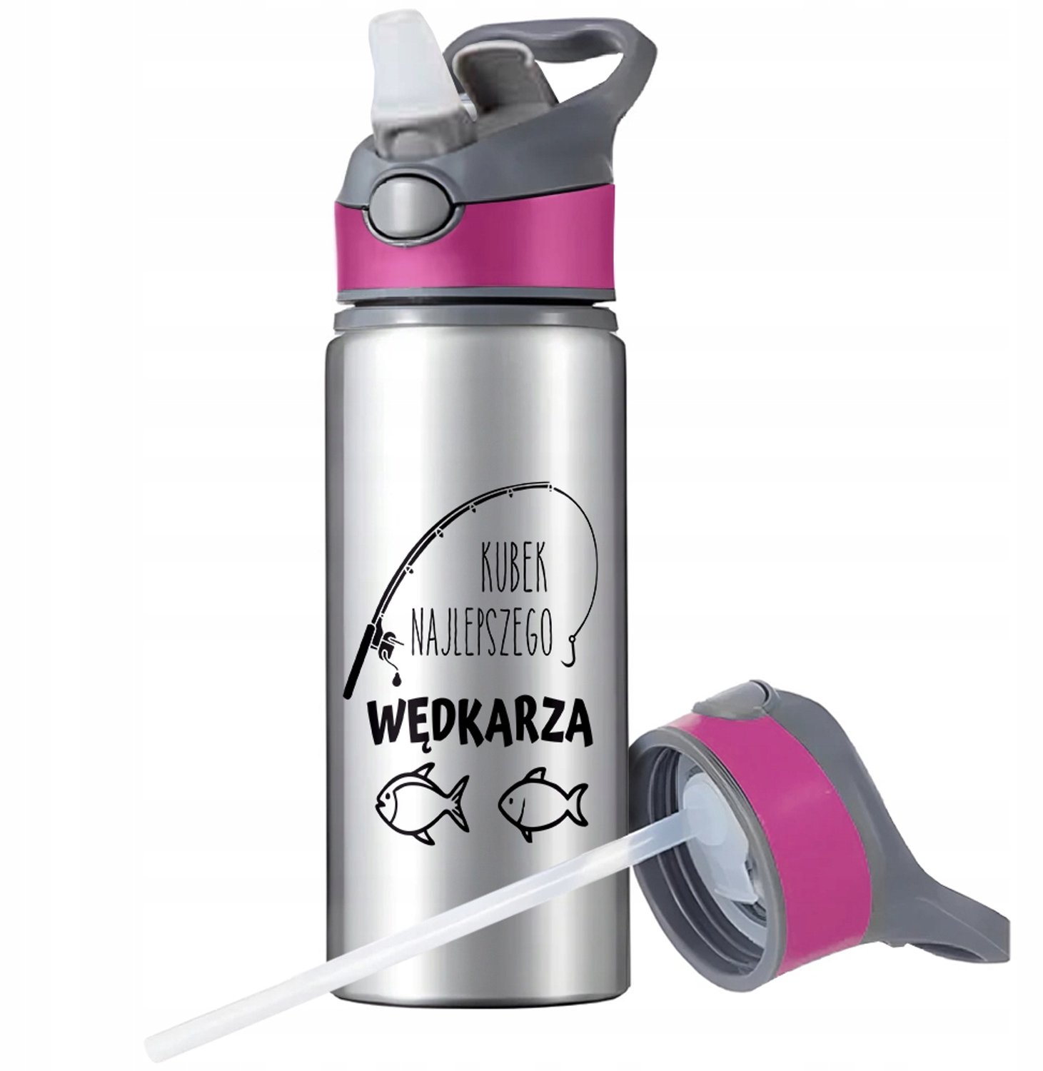 Aluminium Sport Bidon 650ml met Rietje & Handvat - Ideaal voor Outdoor