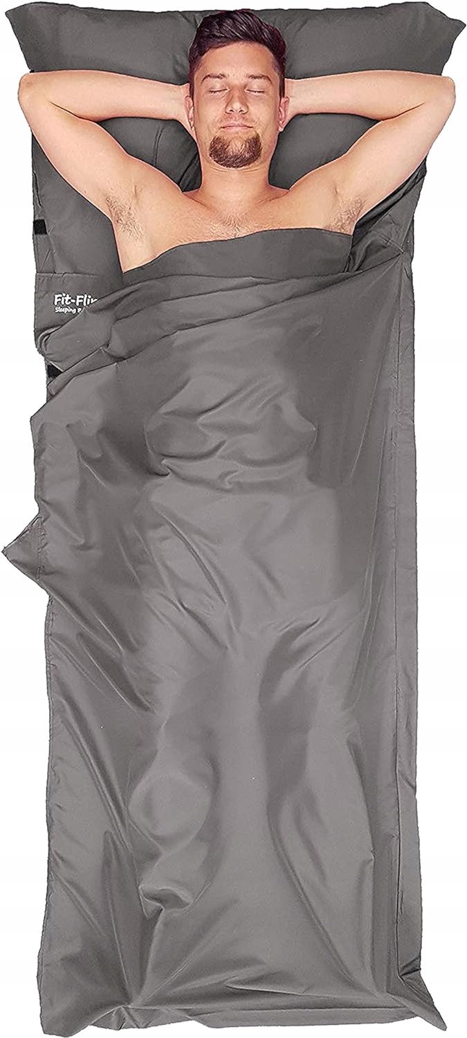 Ultralichte Microvezel Slaapzak 220x90cm Grijs - Compact & Ademend — afbeelding 5