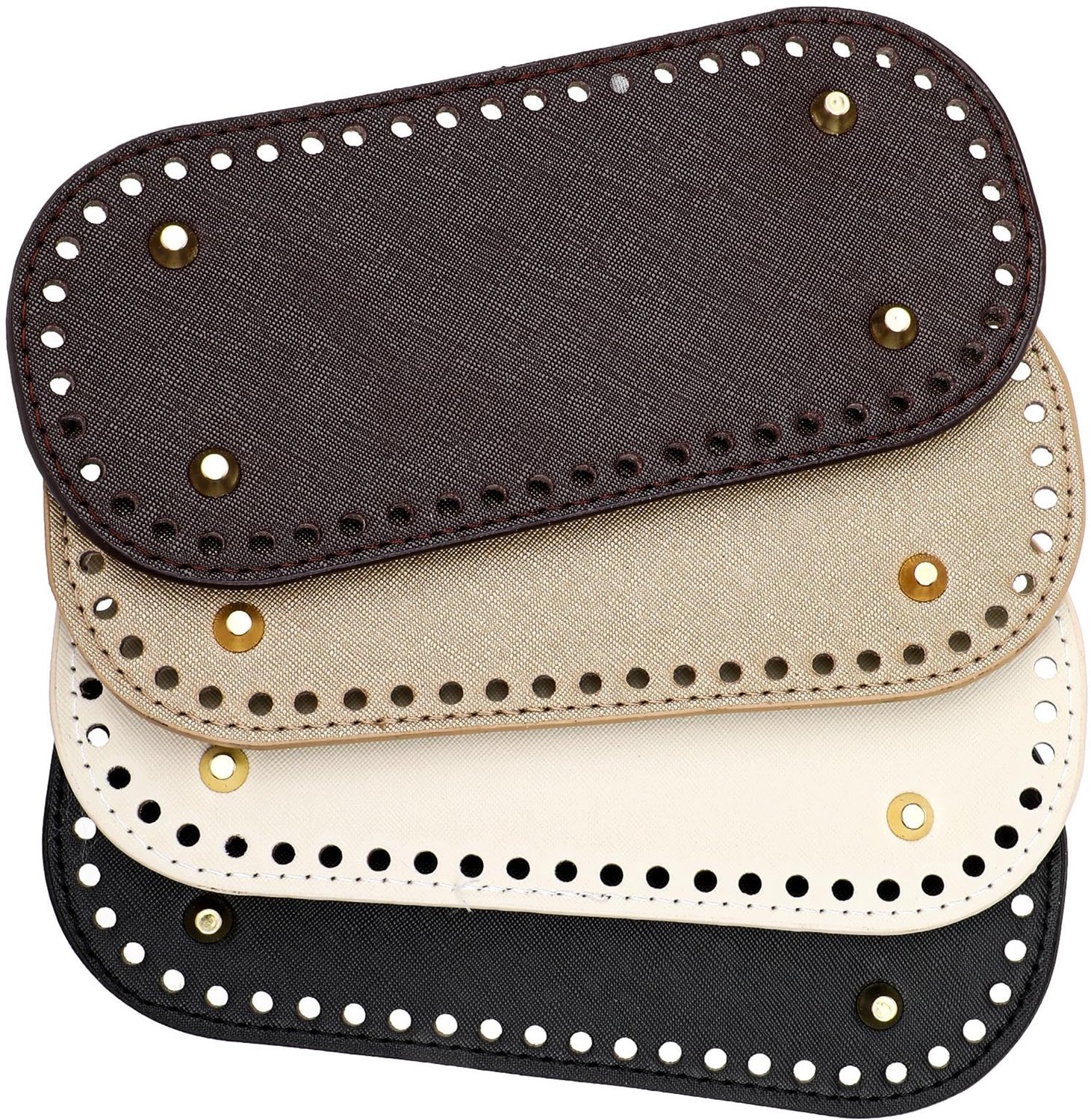 Merkloos Ovaal Haakbodem Voor Tassen - Set van 4 Stuks - 22x10cm