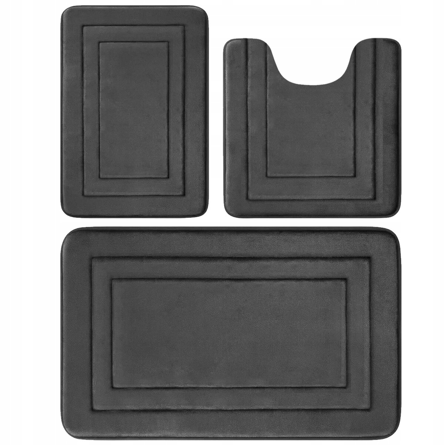 3-delige Antislip Badkamermat Set - Zacht en Absorberend