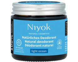 Niyok Light Ocean - Deocrème - 40 ML - Anti-transpirant - Mediterrane geur - Gevoelige huid