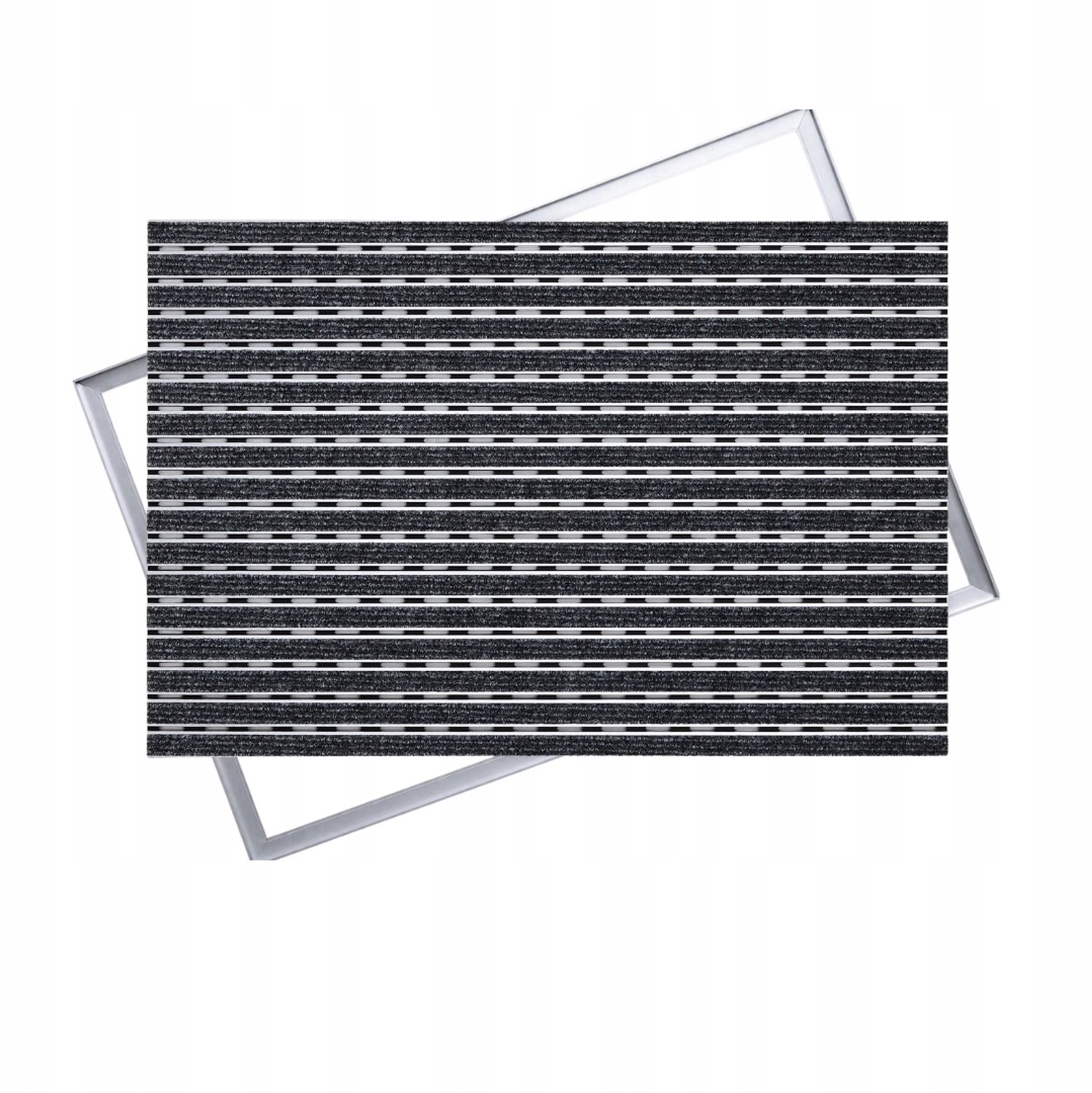 Polentex Aluminium Vloermat Antraciet 80x50 cm met Rand, 17mm