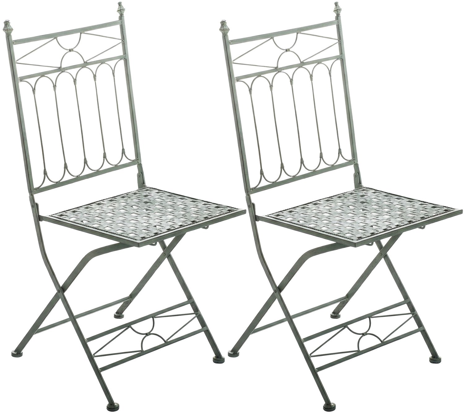Luxe Comfort Milano 0129 klapstoelen (set van 2) - antiek groen