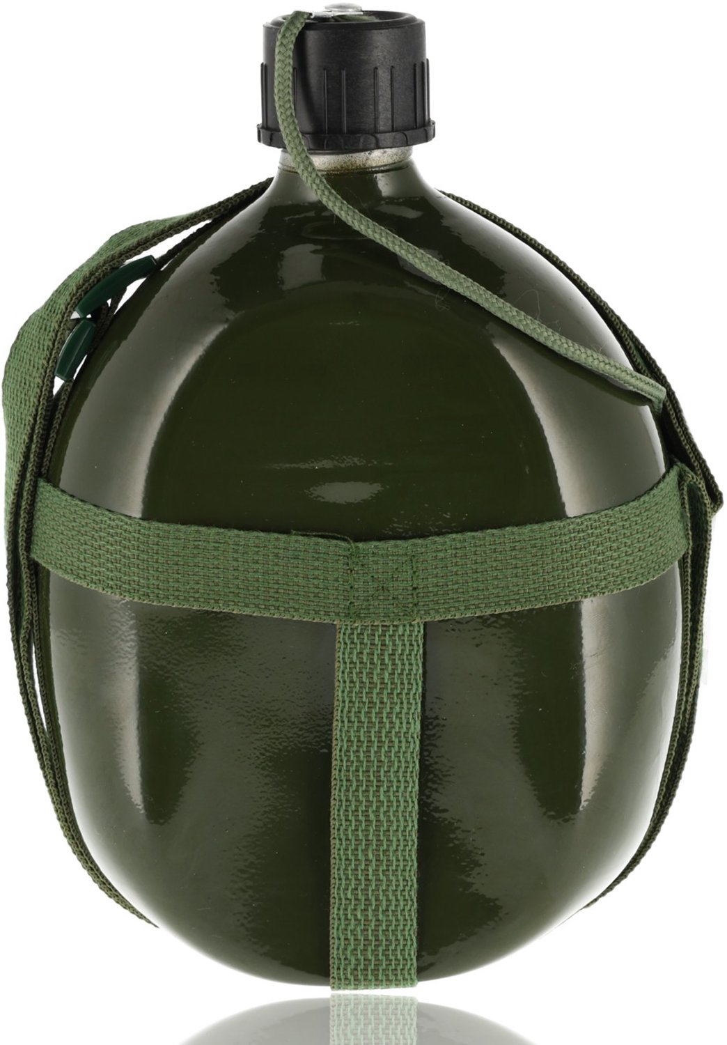 Waterfles 1,4 Liter - Grote Veldfles met Verstelbare Schouderriem - Legergroen - Drinkfles voor Camping - Outdoor - Survival - Noodpakket