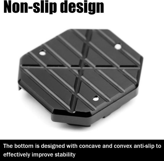 Motorfiets Zijstandaard Verlengplaat van CNC Aluminium, Slijtvast en Duurzaam, Motoraccessoires voor Stabiele Ondersteuning — afbeelding 2