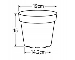 Interplast SBX Kweekpot 3L - Duurzaam Plastic, Zwart