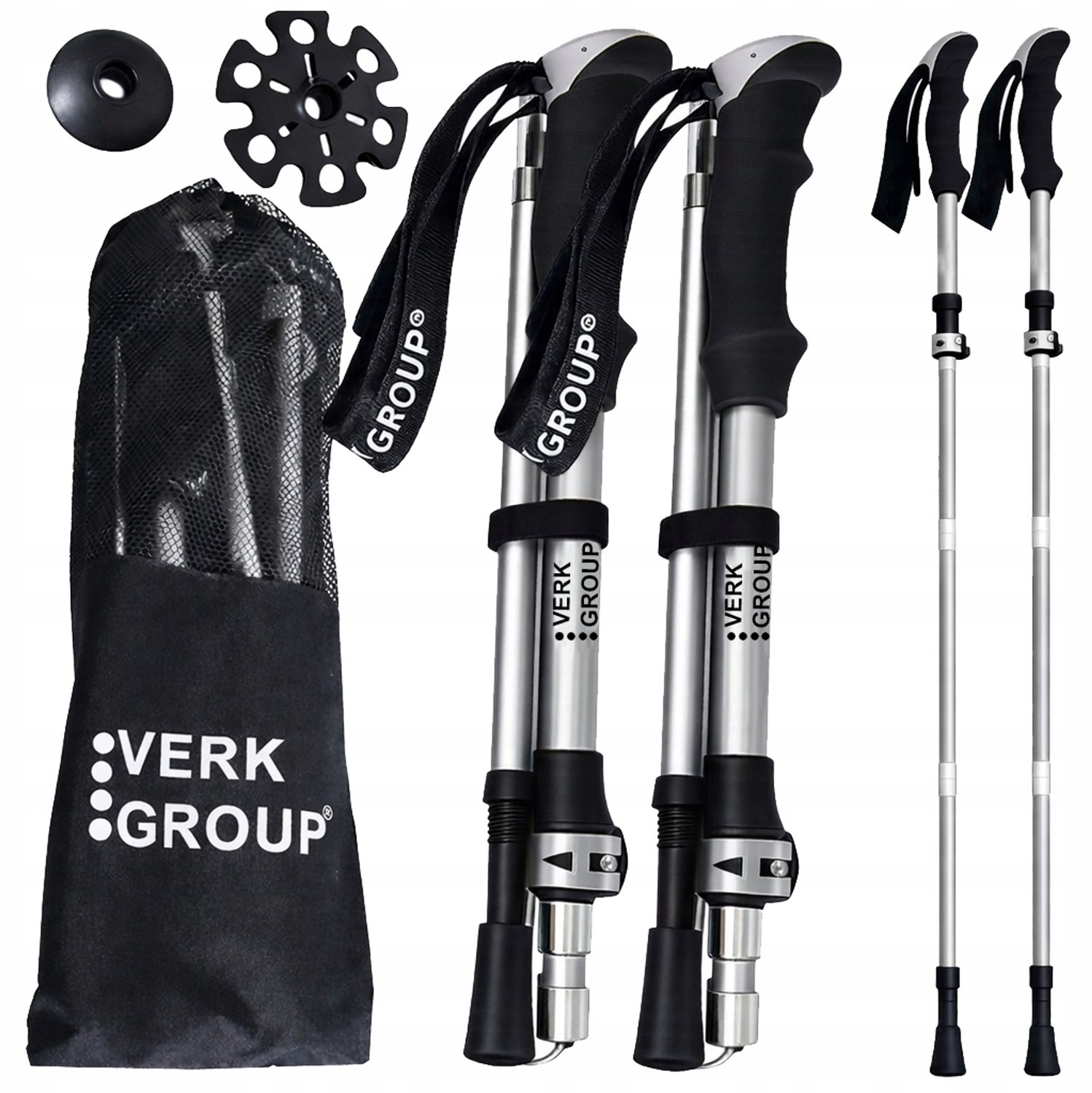 Verstelbare Nordic Walking Stokken Set met Hoes - Lichtgewicht Aluminium