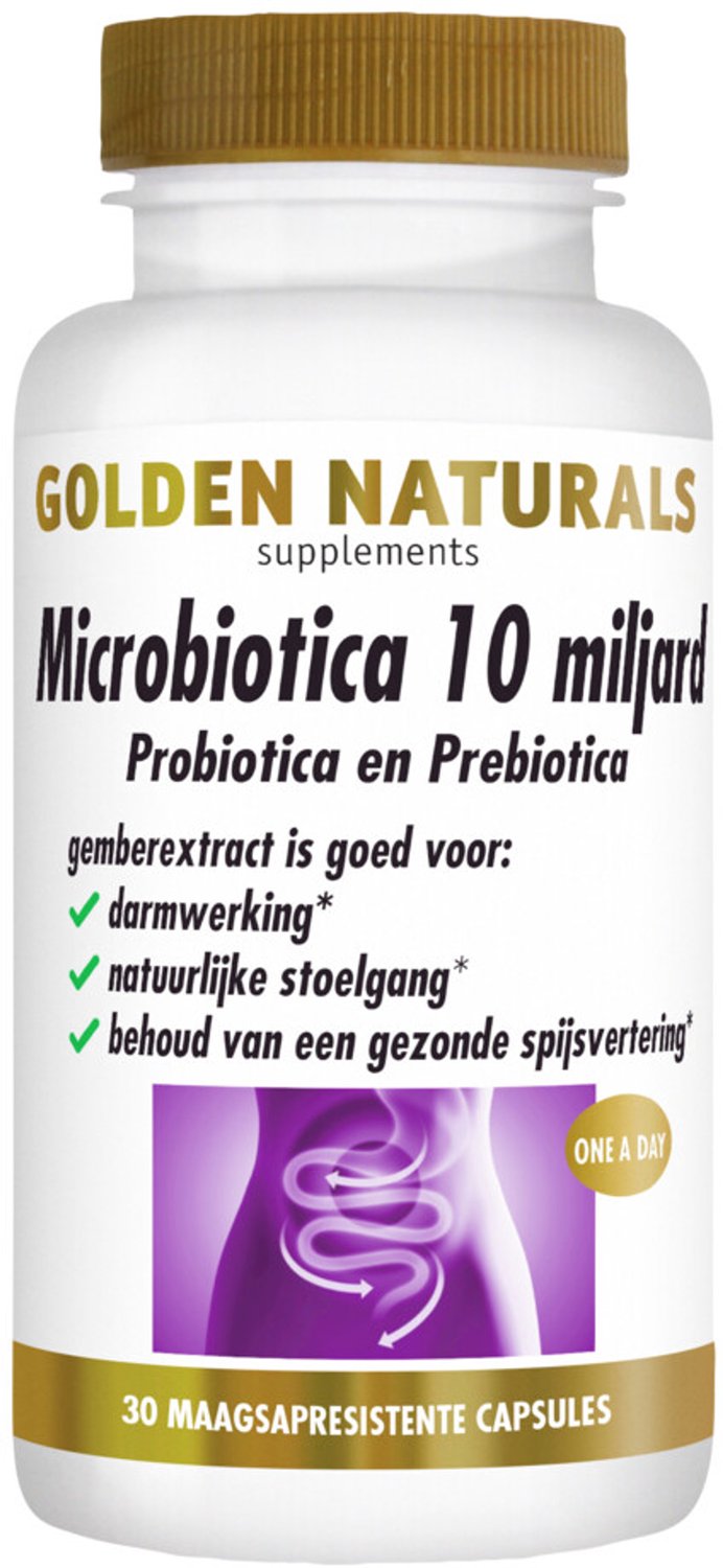 Golden Naturals - Microbiotica 10 Miljard - 2 x 30 vegacapsules - Voordeelverpakking