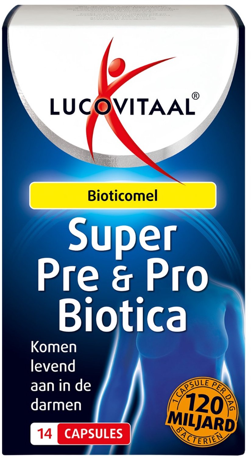 Lucovitaal Super Pre & biotica supplementen 120 Miljard Bacteriën 14 capsules