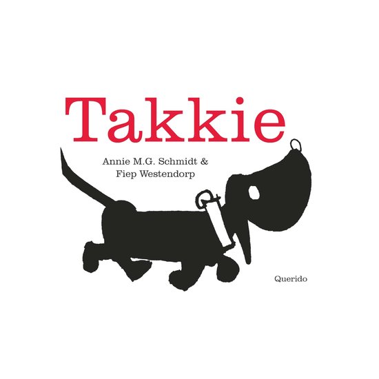 Boek 'Takkie' van Annie M.G. Schmidt & Fiep Westendorp met een zwarte illustratie van een hondje.