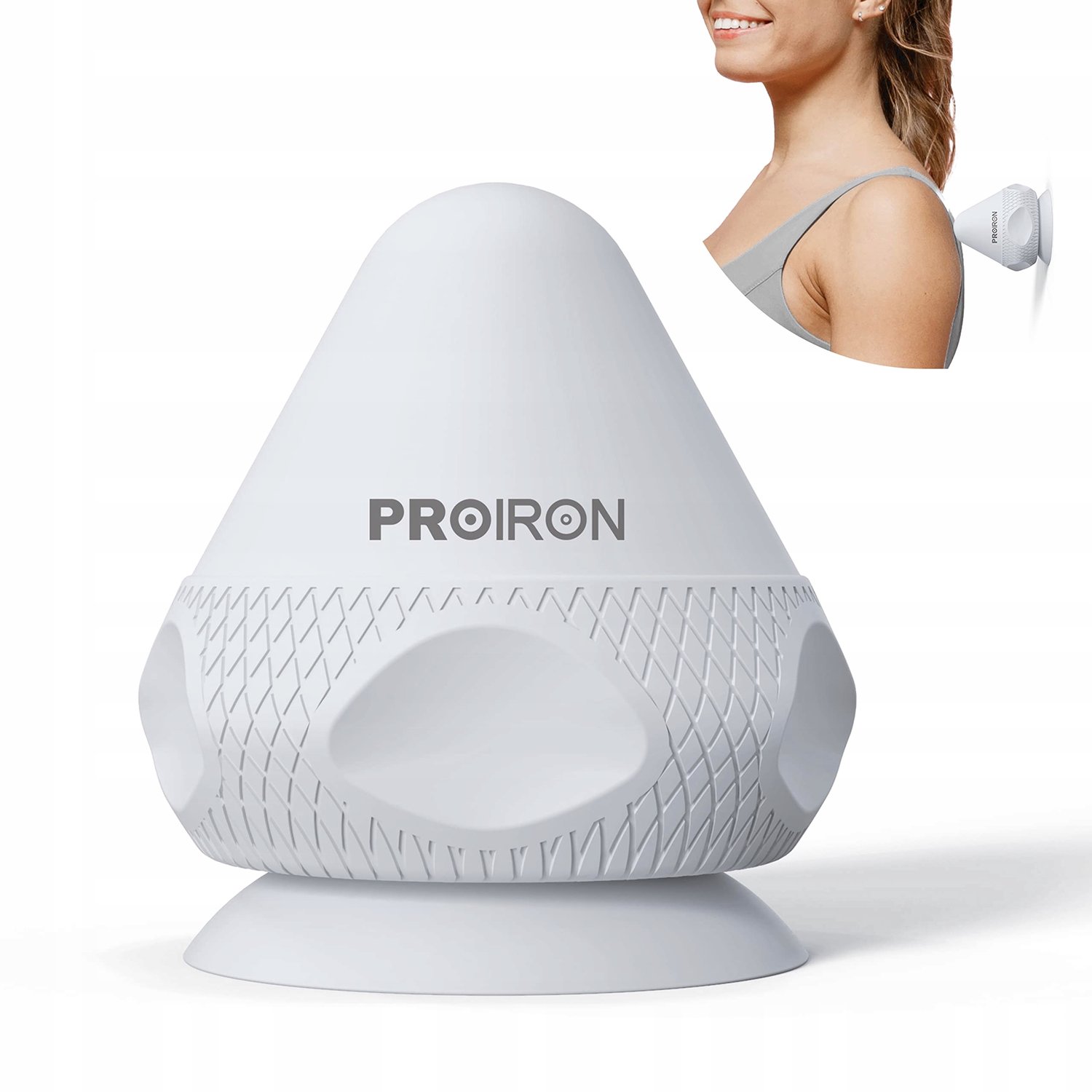 PROIRON Massagebal met Zuignap - Grijs