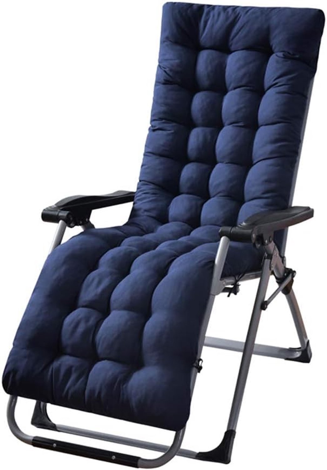 Dikke Tuinbank Kussen voor Buiten, Anti-slip Lounge Stoel Kussen voor Terras en Strand, Comfortabel Kussen voor Schommelstoel en Ligbed (Donkerblauw)