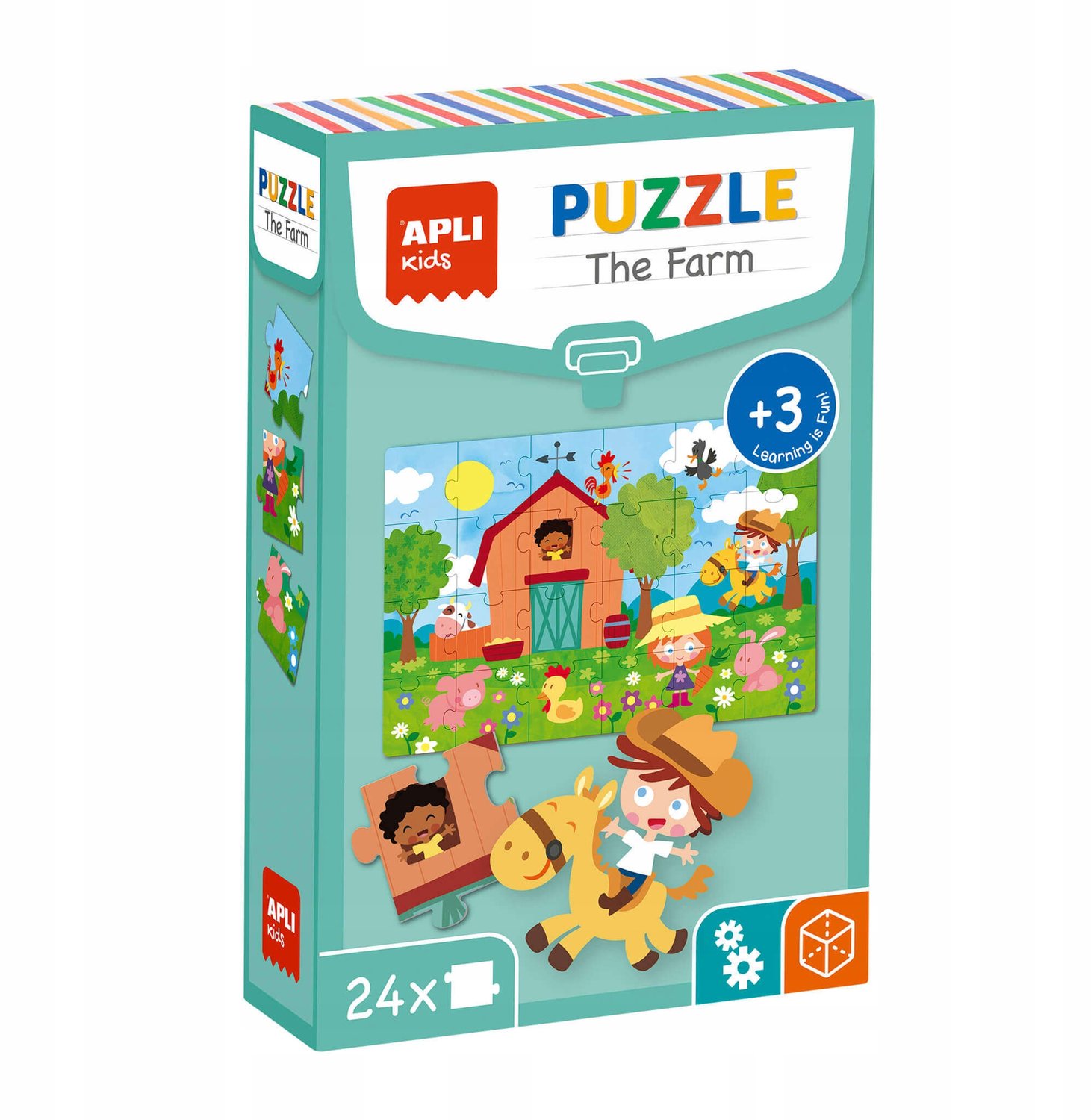 Apli Kids Boerderij Puzzel - 24 Grote Educatieve Stukken