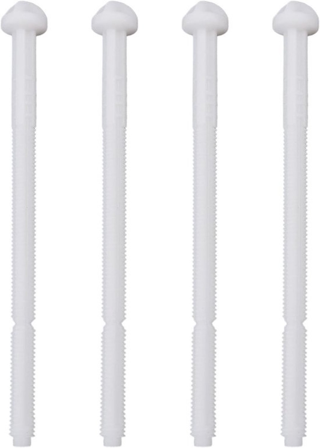 Set van 4 universele spoelstangen voor toilet - witte drukstangen