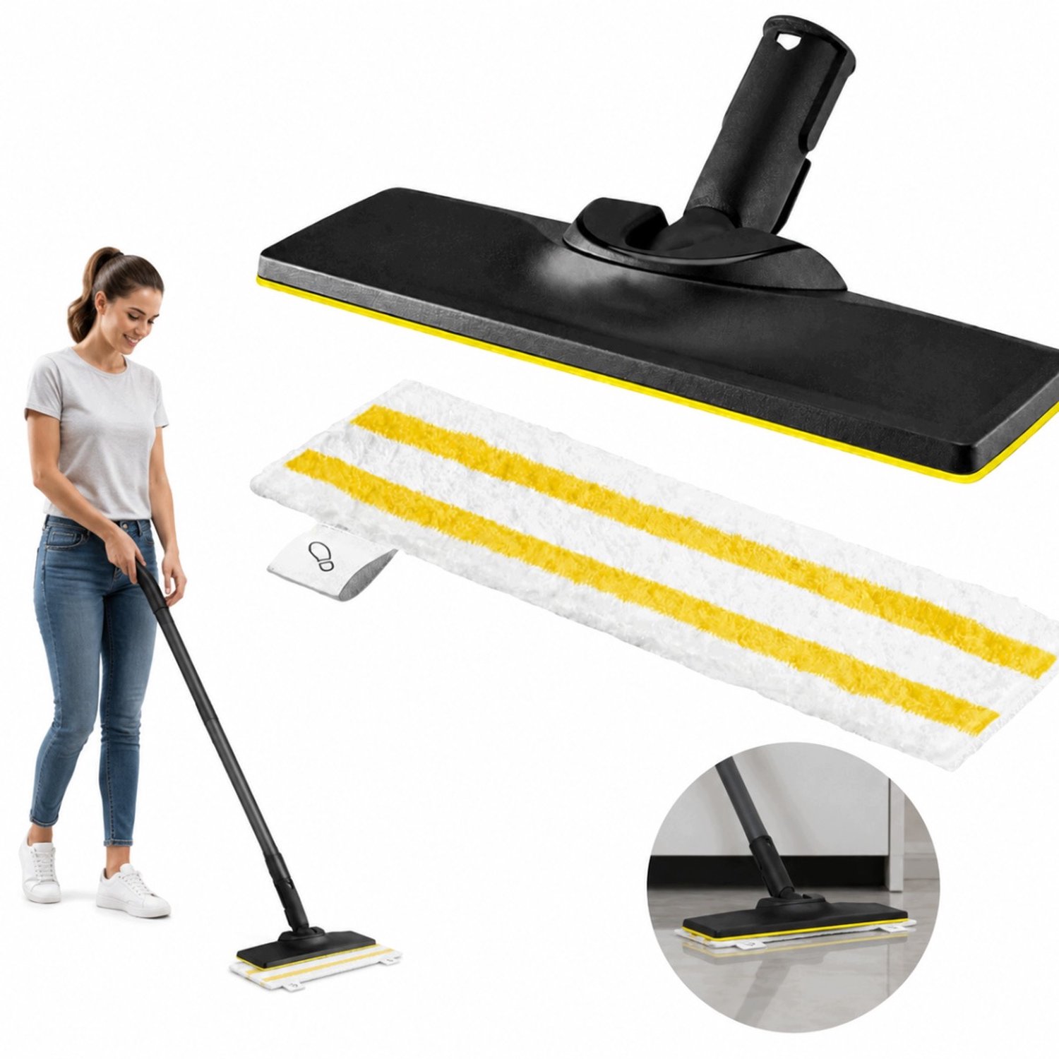 Vloermondstuk Set voor Kärcher EasyFix SC 1-5 met Microvezeldoek