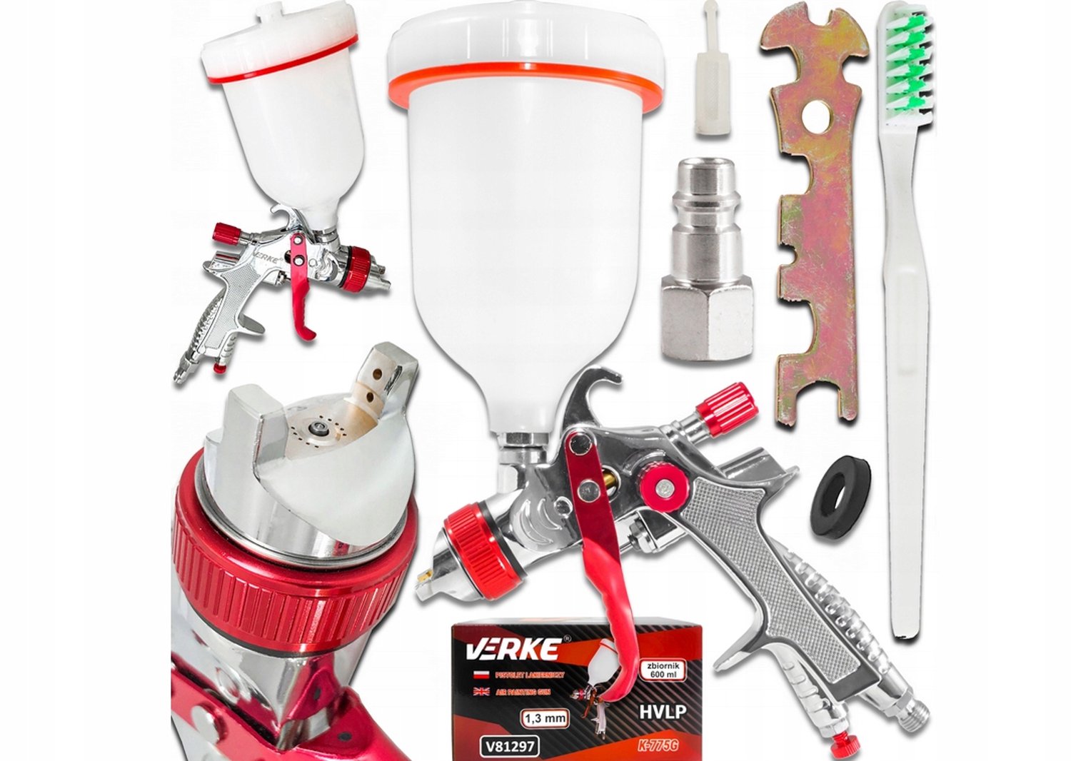 Verke HVLP Verfspuitpistool 1.3mm 600ml - Professioneel Lakspuiten