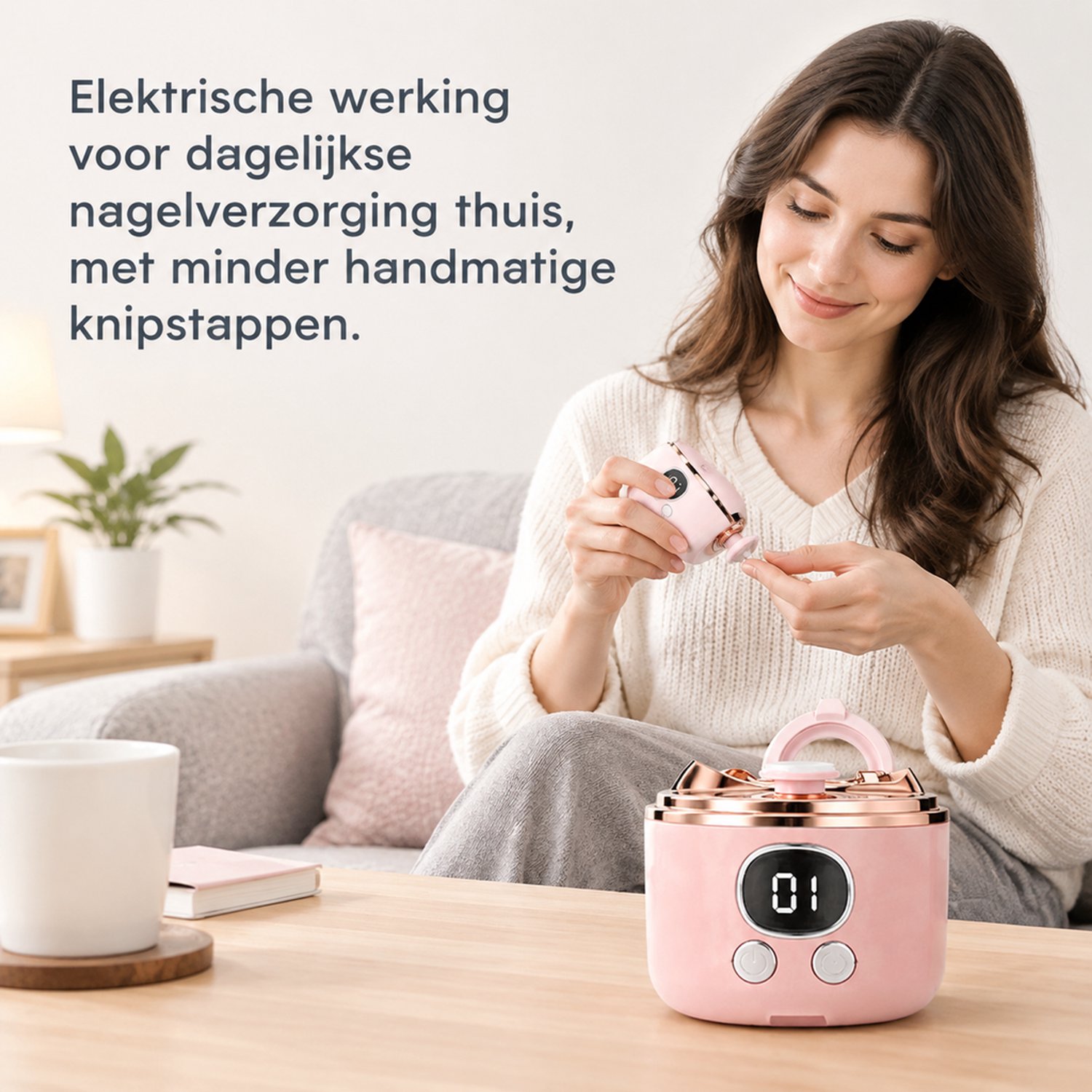 Elektrische nagelknipper - oplaadbaar - model CH-701 - voor dagelijks thuisgebruik - met doos en accessoires