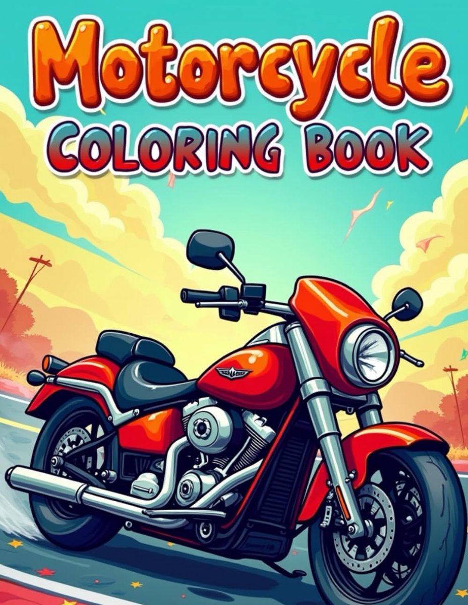 Motorcycle Colouring Book: for All Ages – Adults Men and Women – Kids, Toddler, Teen – Immerse Yourself in Relaxation - ShopVlot