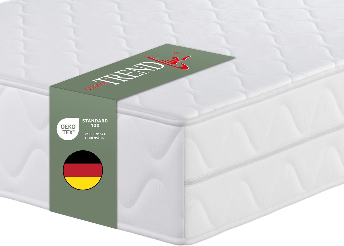 Badenia Trendline BT 100 Duo XXL Rolmatras, 140 x 200 cm, Koudschuimmatras met Hardheid H3/H4, Tweezijdig en Opgerold - ShopVlot