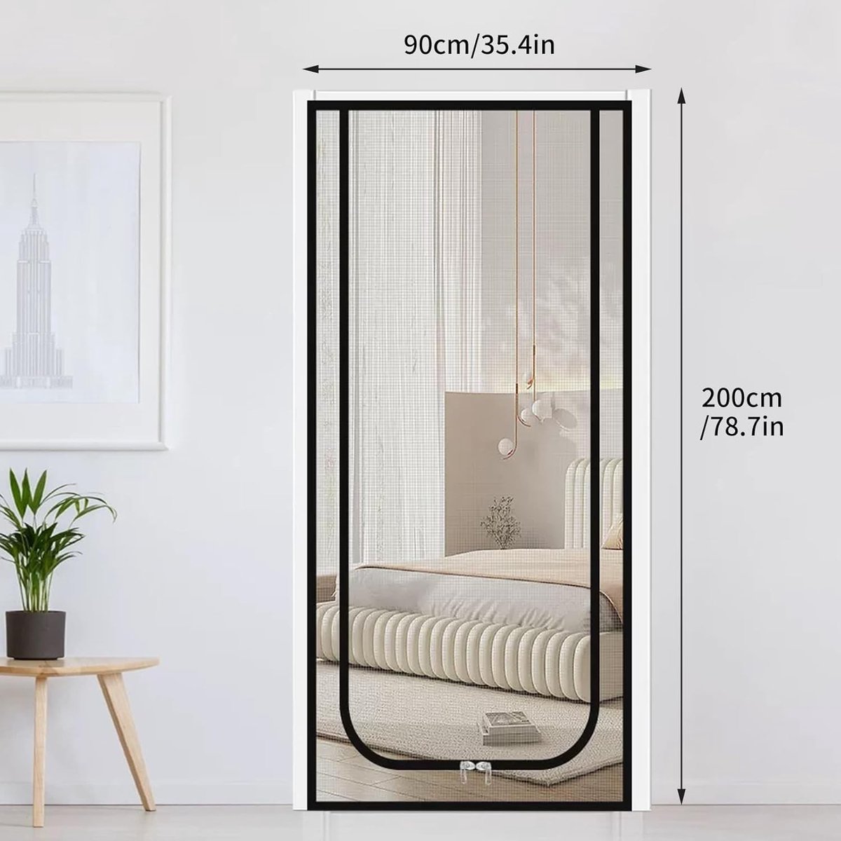 Kattenluik XXL - Zwart - 90 x 200 cm - Kattenbestendig - Voor Huisdieren