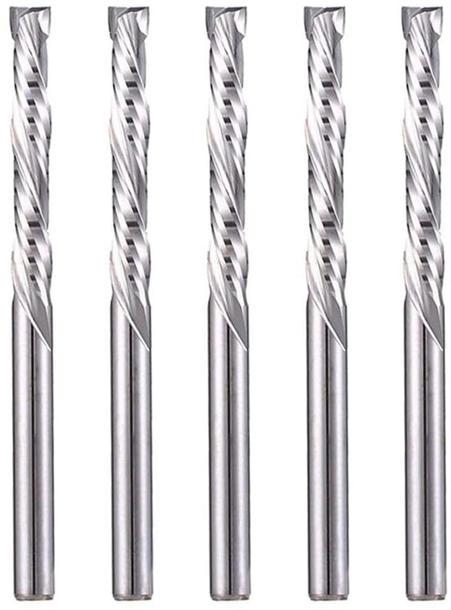 CNC Freesbits voor Houtbewerking - 5 Stuks 175 x 22mm Spiral Tool met Twee Snijkanten voor Precisie en Efficiëntie