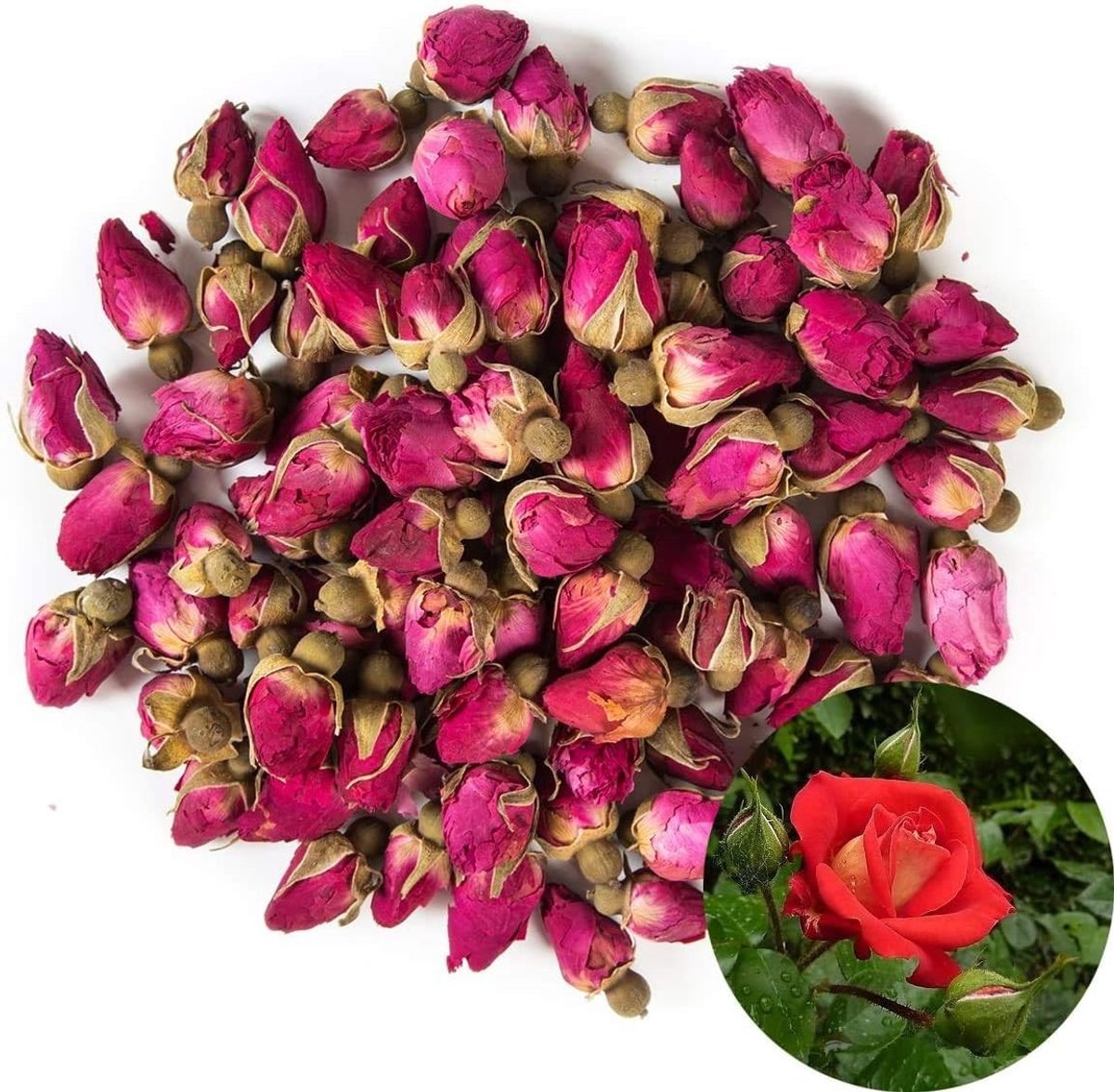 Gedroogde bloemen van natuurlijke rode rozenblaadjes, groot formaat, 225 g - Perfect voor decoratie en ambachten