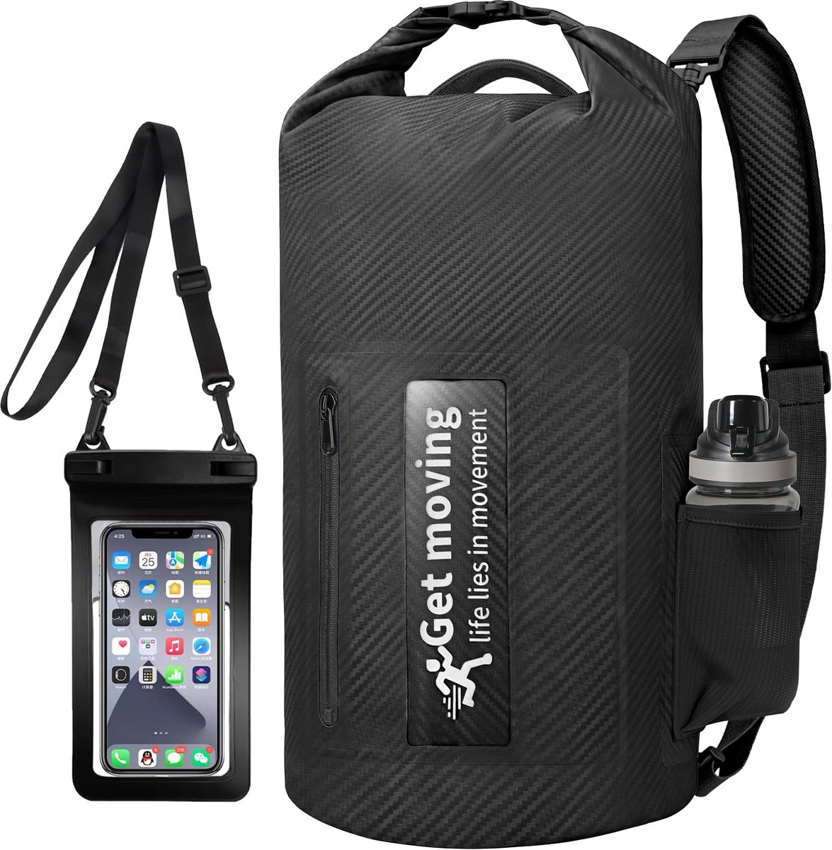ENONEO Dry Bag waterdichte tas 10L 20 liter lichtgewicht RollTop waterdichte rugzak Outdoor groot waterdichte draagtas - ShopVlot
