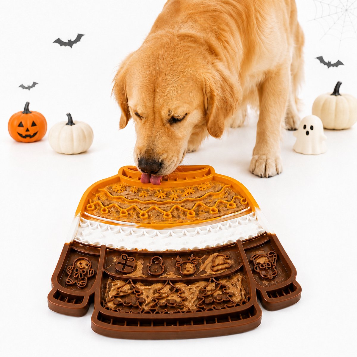 Namajunas halloween anti schrokbak hond - voerbak hond - slow feeder - anti-slip - siliconen
