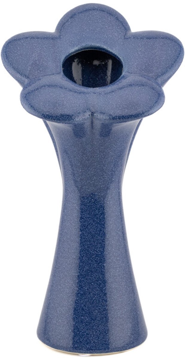 Vaas bloem blauw L