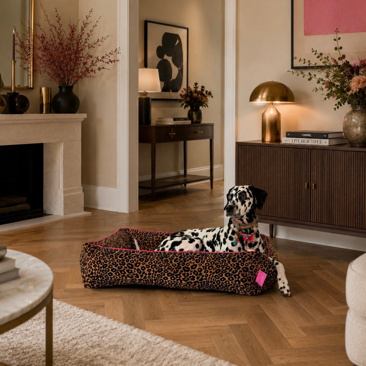Lazy Leopard Hondenmand L (75x90cm / 90x100)