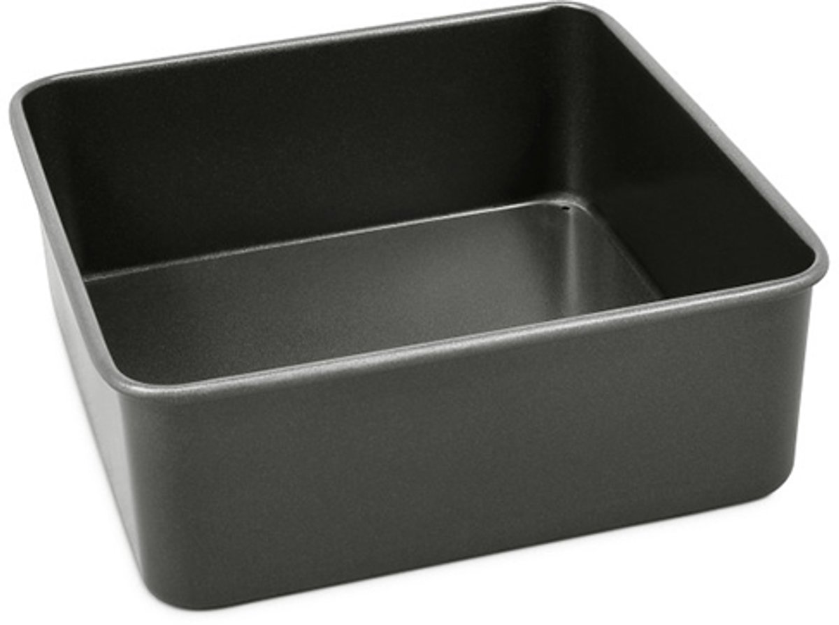 Zyliss Bakvorm Vierkant 20x20 cm – Losse Bodem – PFAS-vrije Antiaanbaklaag – Staal – Grijs