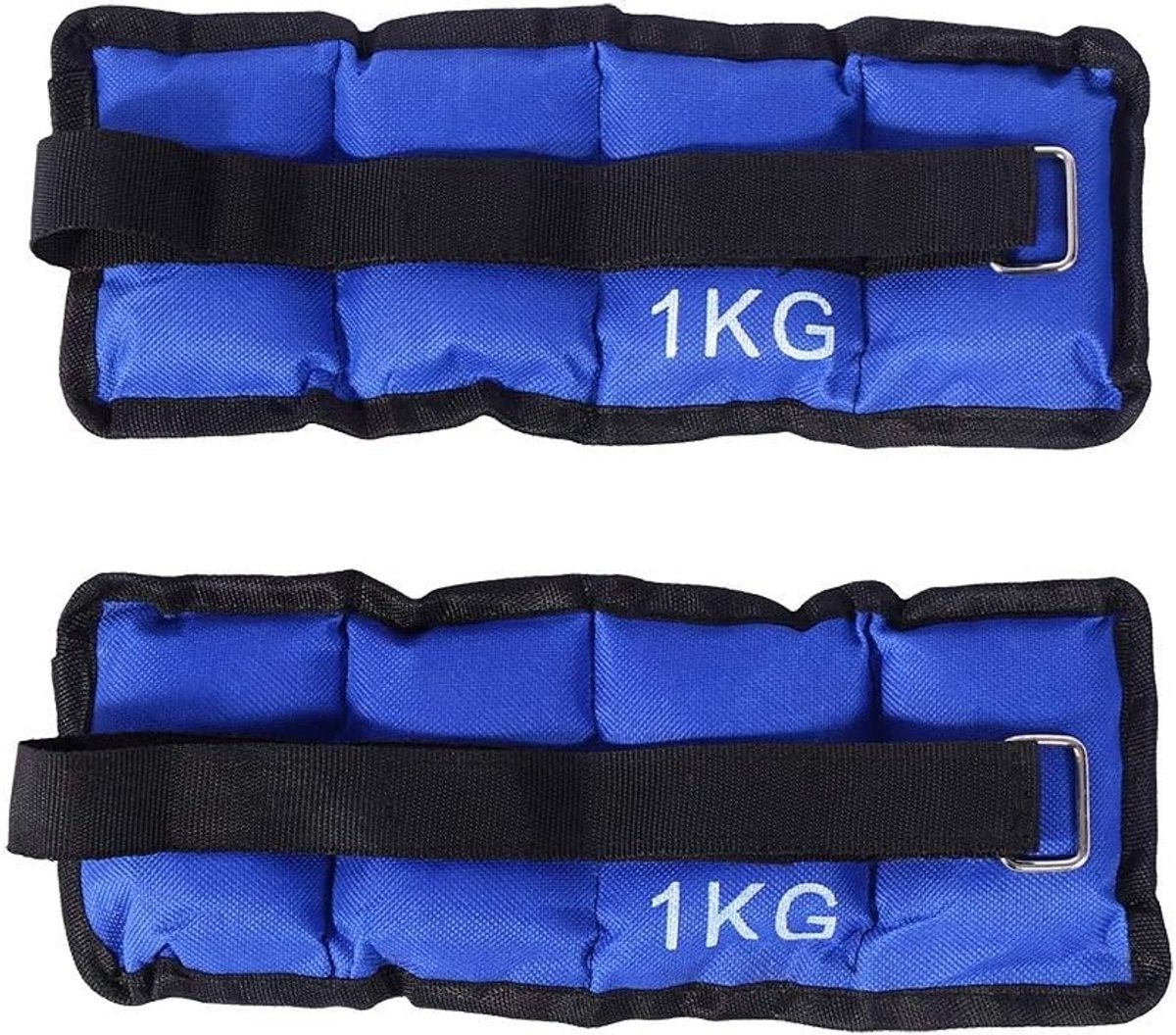 Set van 2 verstelbare pols- en enkelgewichten van 1 kg voor fitness, training, wandelen, joggen en aerobics