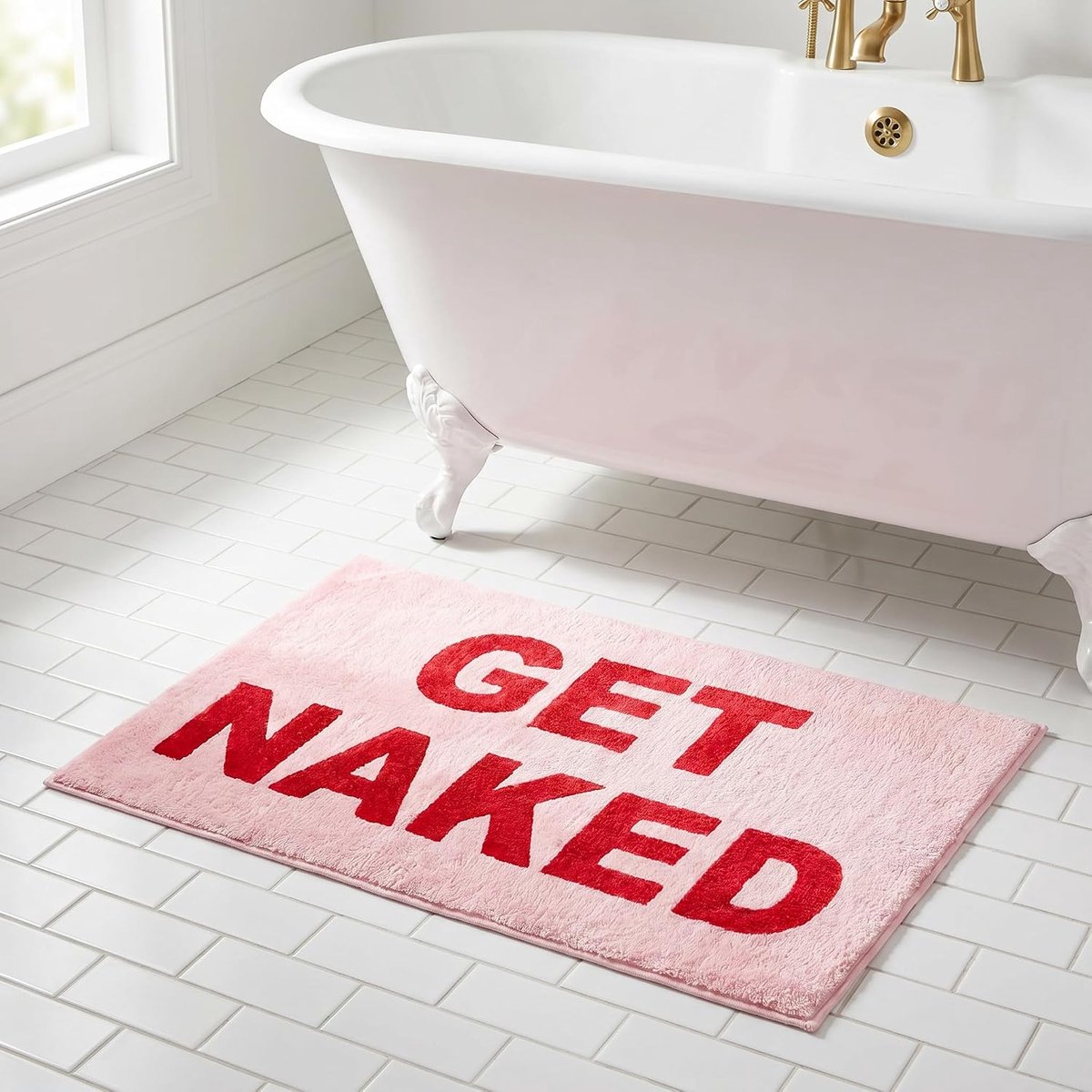 50 x 80 cm Grappige Roze Badmat voor Woningdecoratie - Microvezel