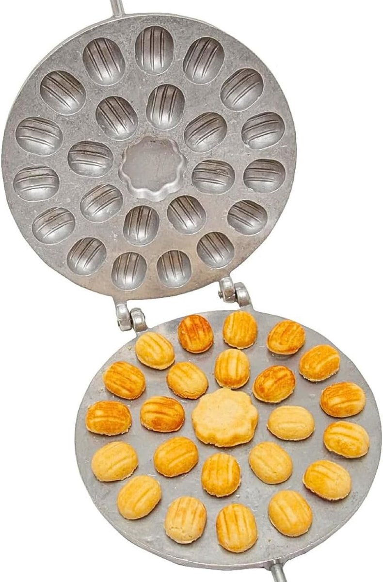 Heavy-Duty Koekjesvorm - Aluminium - 45 x 21,6 x 2,5 cm - Voor Notenvormige Koekjes