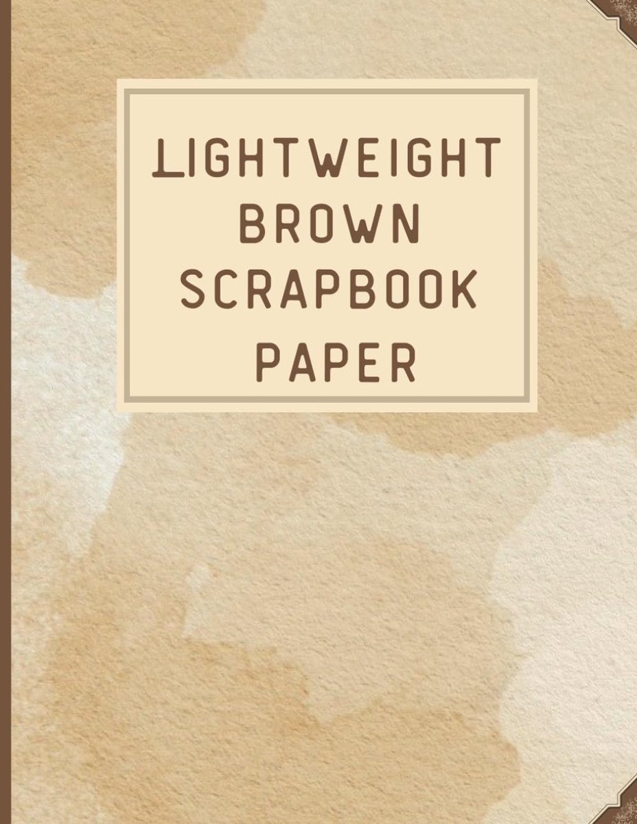 Lightweight Brown Scrapbook Paper - ShopVlot