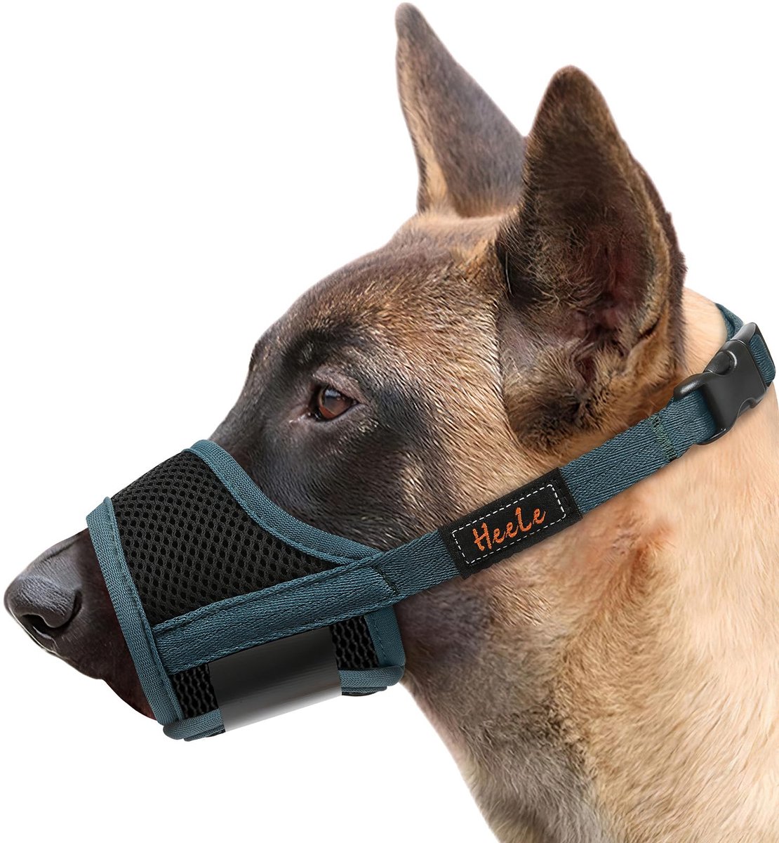 HEELE Hond Muilkorf Hond Muilkorven Ademend Mesh en Duurzaam Nylon Hond Muilkorf met Verstelbare lus en Zachte pad - ShopVlot