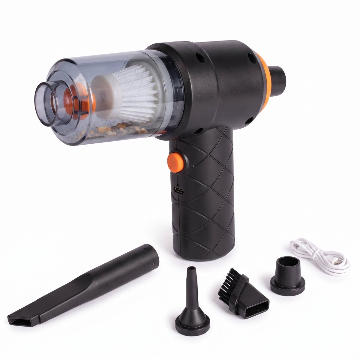 Cheqo® Mini Stofzuiger - Handstofzuiger - Kruimeldief - Kruimelzuiger - Autostofzuiger Draadloos - met Blaasfunctie - Oplaadbaar - Toetsenbord Stofzuiger - Bureau Stofzuiger - Laptop Stofzuiger voor Auto en Thuis - Snoerloos - Draagbaar